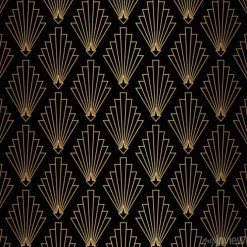 Tapeta: Wzór art deco w stylu vintage