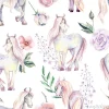 Tapeta: Wzór magic pony. akwarela ilustracja, piękna