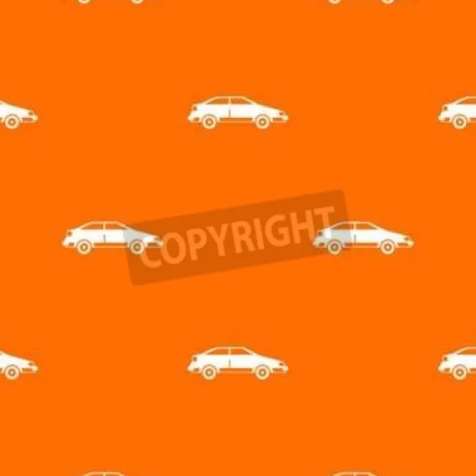 Tapeta: Wzór powtarzalny samochodu w kolorze pomarańczowym dla każdego