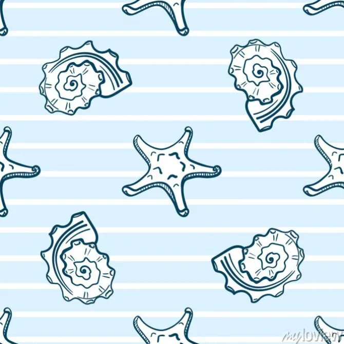 Tapeta: Wzór rozgwiazdy i muszle