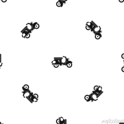 Tapeta: Wzór skuter bez szwu czarny