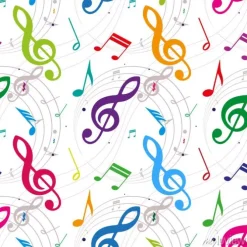 Tapeta: Wzór w kolorowe nuty