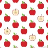 Tapeta: Wzór z całym jabłkiem i krojem