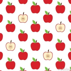 Tapeta: Wzór z całym jabłkiem i krojem