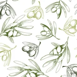 Tapeta: Wzór z gałązką oliwną. rysowane ręcznie