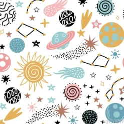 Tapeta: Wzór z ręcznie rysowane miejsca