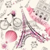 Tapeta: Wzór z symbolami paryża