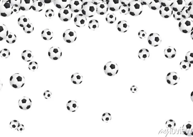 Tapeta: Wzór ze spadającymi piłkami nożnymi