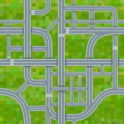 Tapeta: Węzłów drogowych na tle trawy, bez szwu wzór