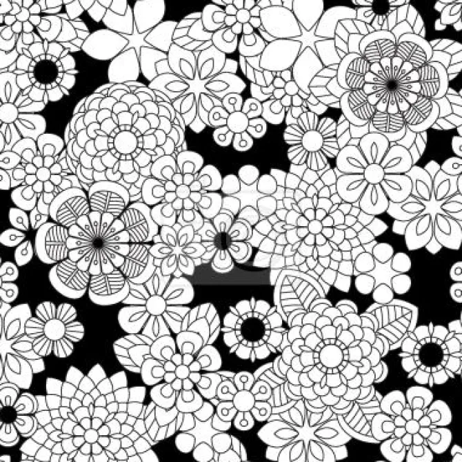 Tapeta: Zentangle kwiaty