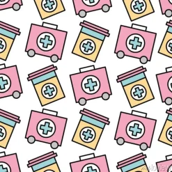 Tapeta: Zestaw pierwszej pomocy i ilustracji wektorowych obraz zbiorowy